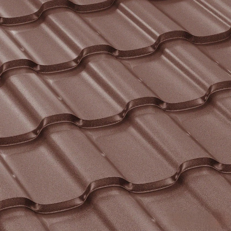 Метални керемиди BILKA Iberic Mat в кафяв цвят, идеални за ремонт на покриви, високо качество и стил - LATIVA.bg