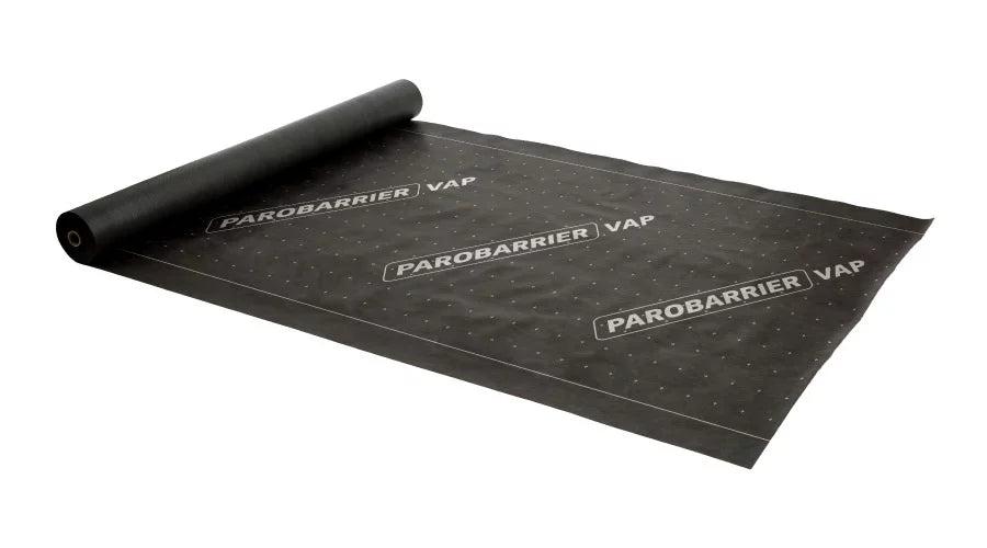 Пароизолационно фолио PAROBARRIER VAP on a roll, suitable for vapor barrier applications.