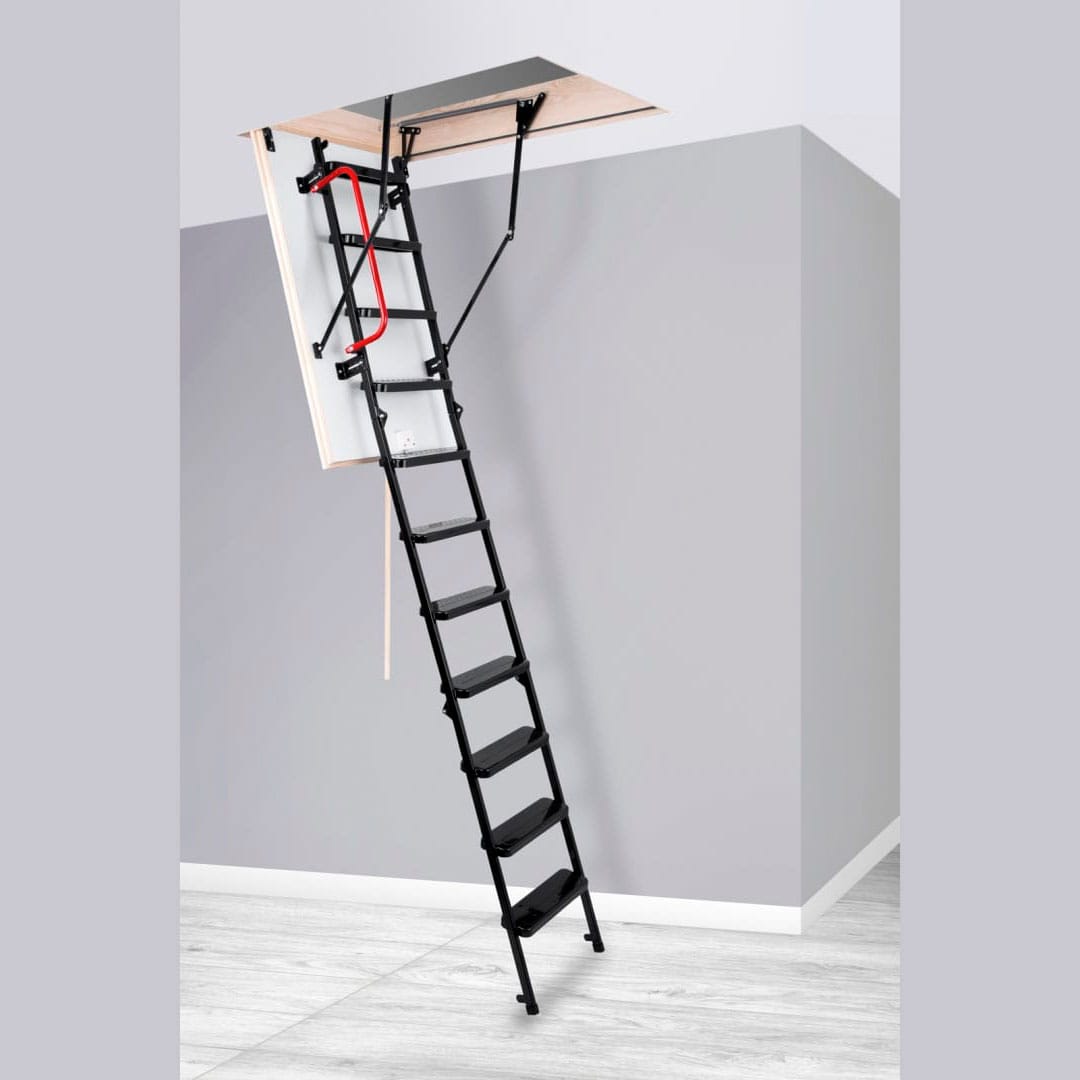 Таванска стълба Oman Solid Polar метални керемиди битумни керемиди профилирана ламарина сгъваема стълба към таван